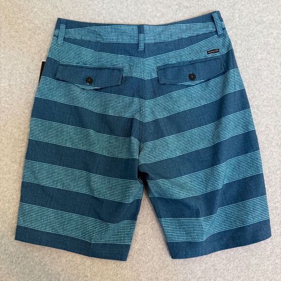 Quiksilver Mens Amphibian Board Shorts Swim Surf Trunks Blue Stripe Sz 30x20 - Picture 2 of 4